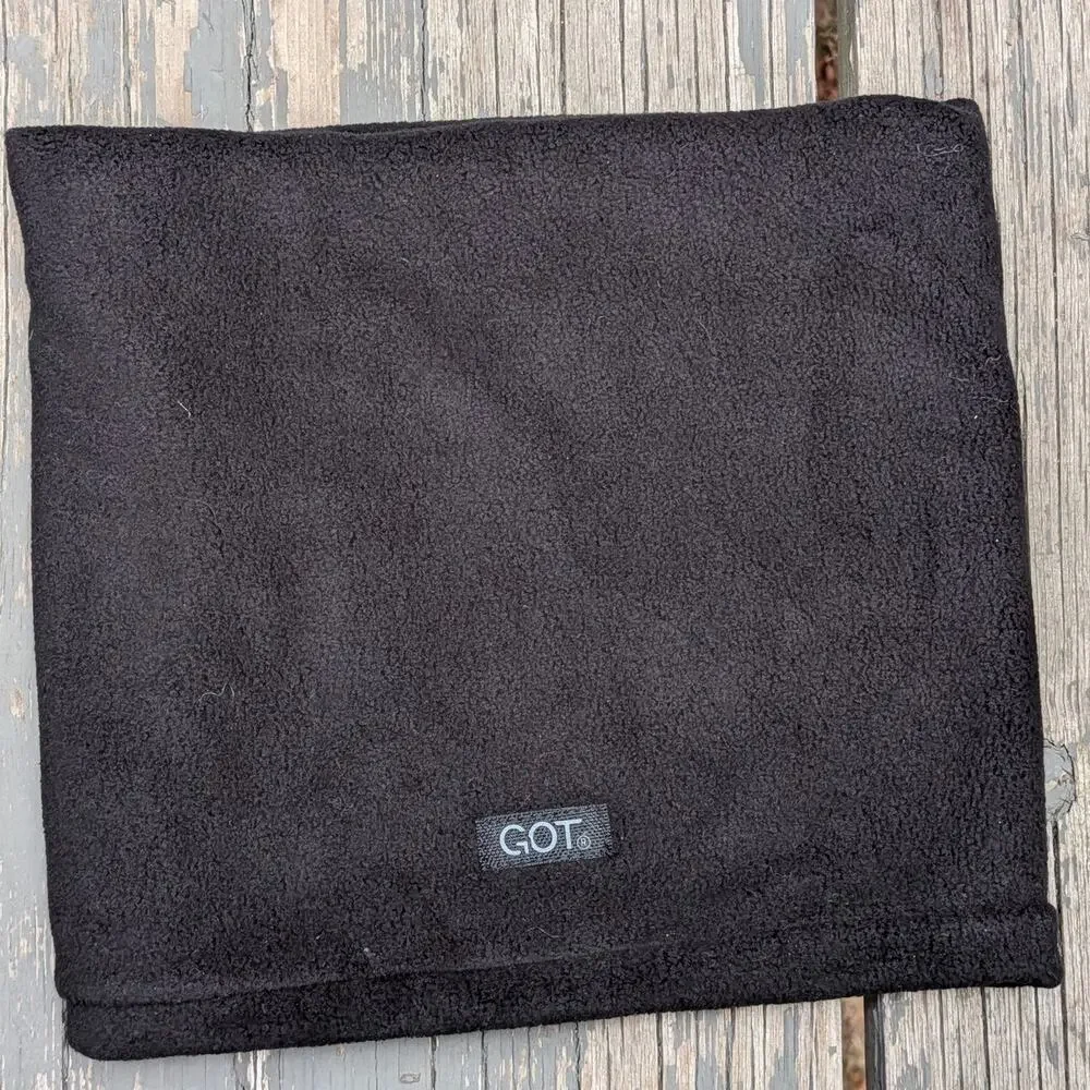 GOT Black Fleece Neck Gaiter – Ski Snowboard Winter Warmer